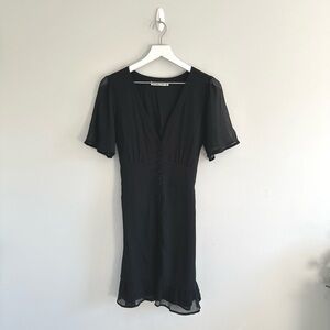 Abercrombie & Fitch Black Button Up Dress Size M